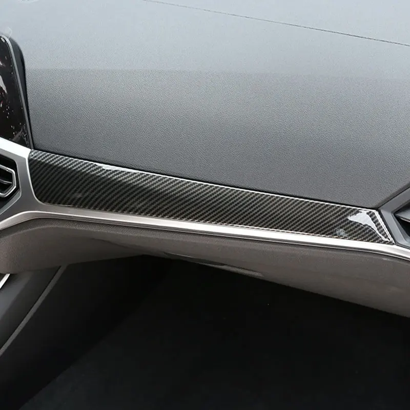 

Декоративная панель центральной консоли для приборной панели, Стильные наклейки из АБС-пластика и углеволокна для BMW 3 серии G20 G28 2019 2020 2021 LHD