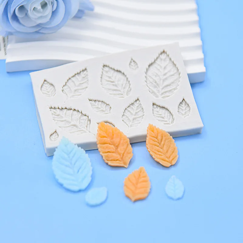 DIY Rose Leaf Silicone Soap Mold Cake Baking Chocolate Making Tool Various Maple Leaf Epoxy Resin Molds Decorative Supplies