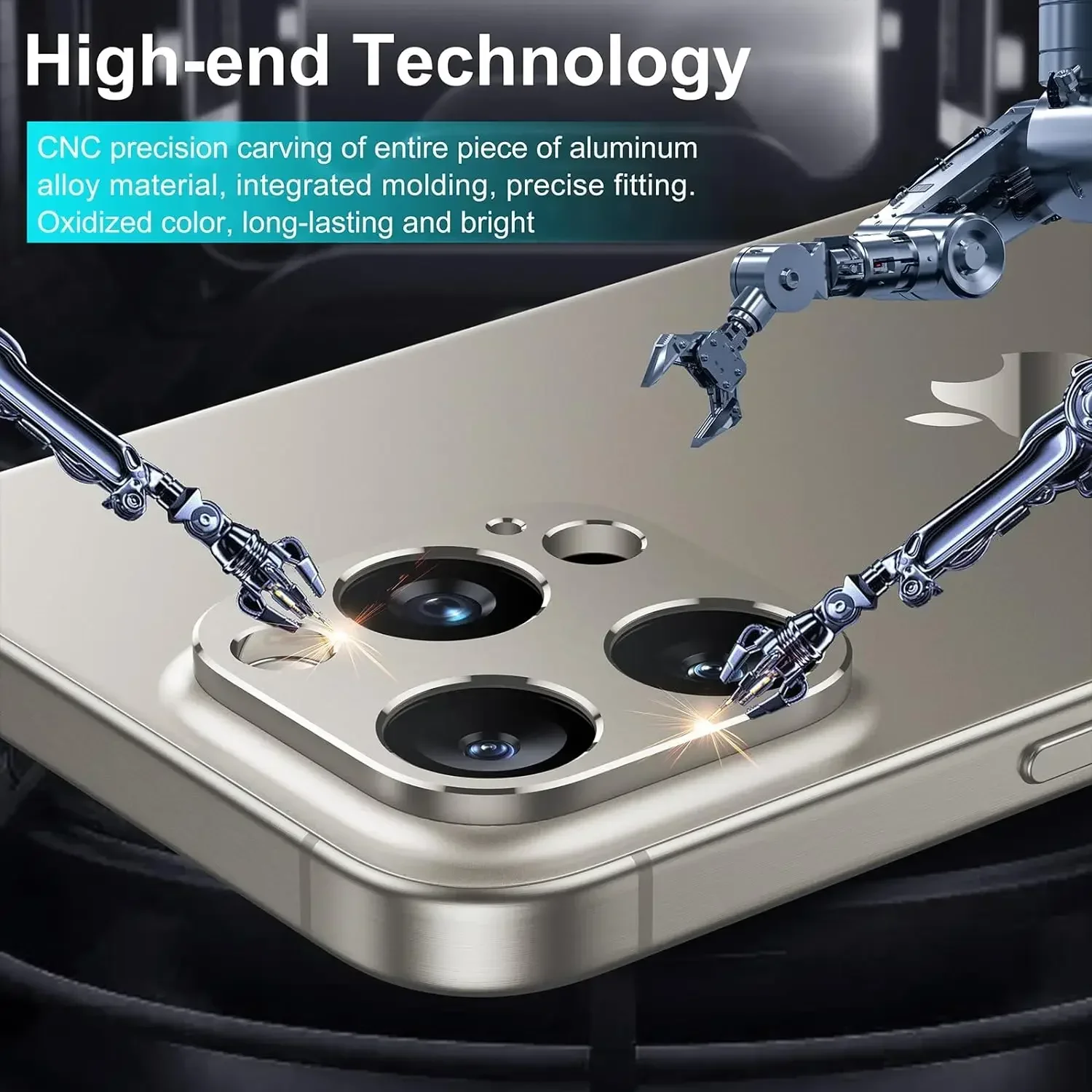 Titanium Gray Metal Camera Lens Protector - Premium Protection Cover Accessories