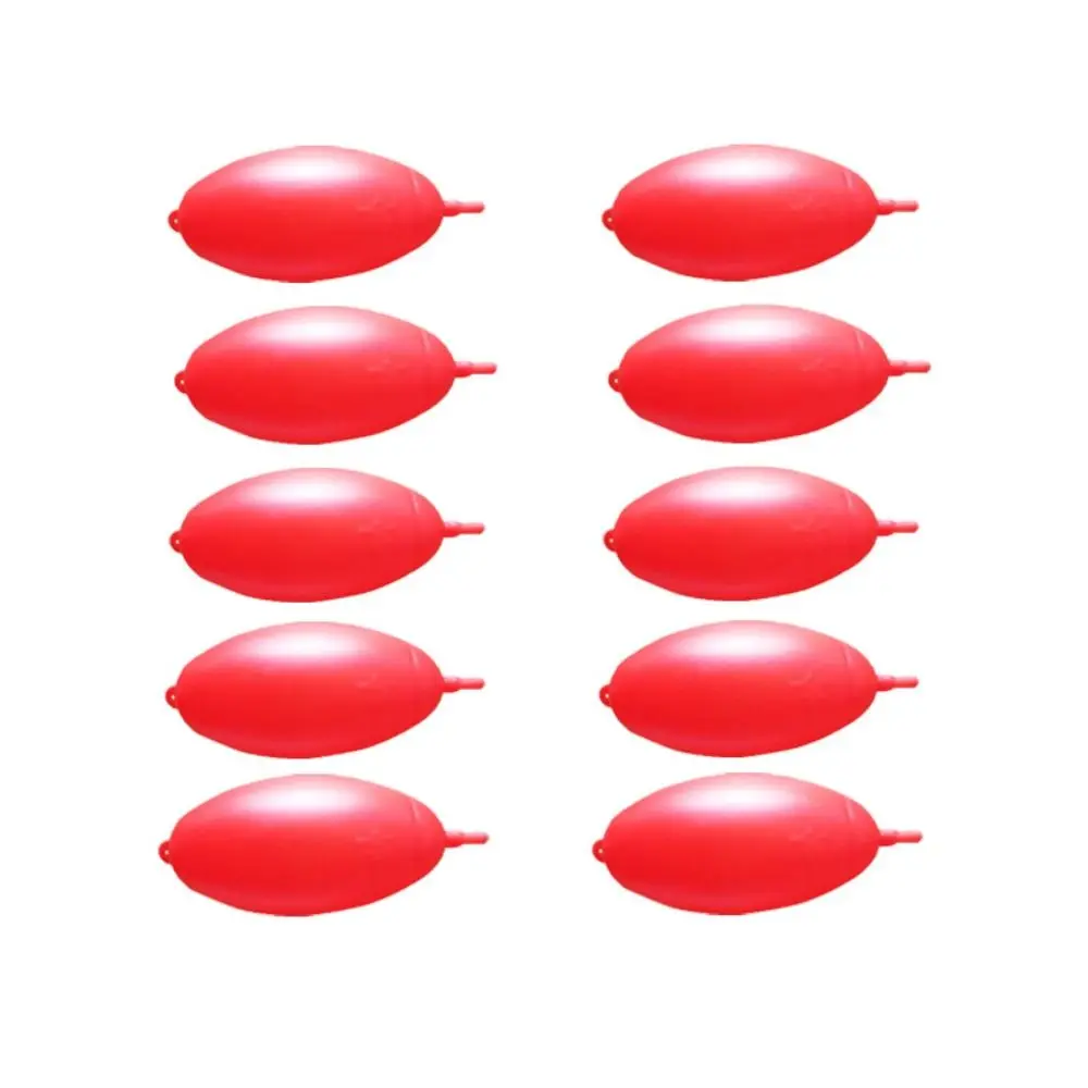 10Pcs Red Big Belly Plastic Sea Fishing Galleggianti Con Foro Grande Galleggiabilità Galleggiante Da Pesca Tackle Tool Size S L