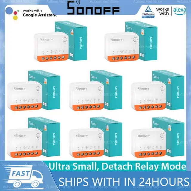 Macoff-Commutateur intelligent Mini R4 Extreme Wifi, télécommande bidirectionnelle, prend en charge les applications, mode domestique intelligent, via eWelink, Alexa, Google 1