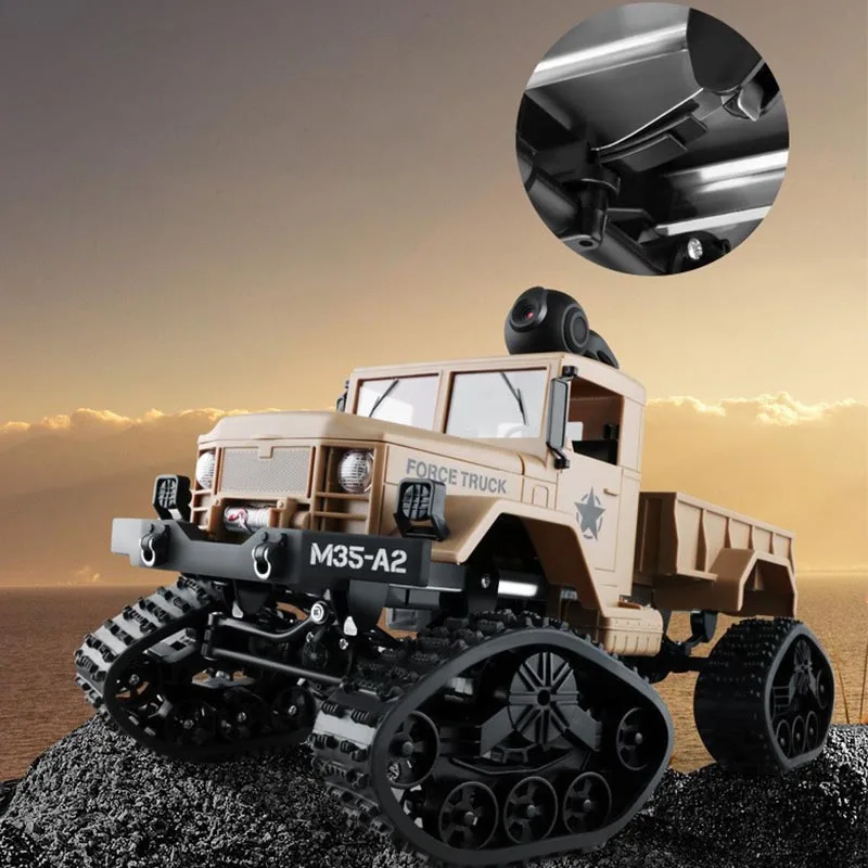 WiFi RC Truck 2.4Ghz 1/16 4WD Off-road RC Car with Front Light WiFi FPV 720P HD Camera Brushed Four-wheel Drive Truck RTR 5