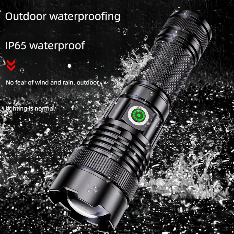Qualitior Manufacturers Direct Sales 30w Laser Flashlight U Disk Charging Zoom Outdoor Camping Waterproof Adventure Flashlight