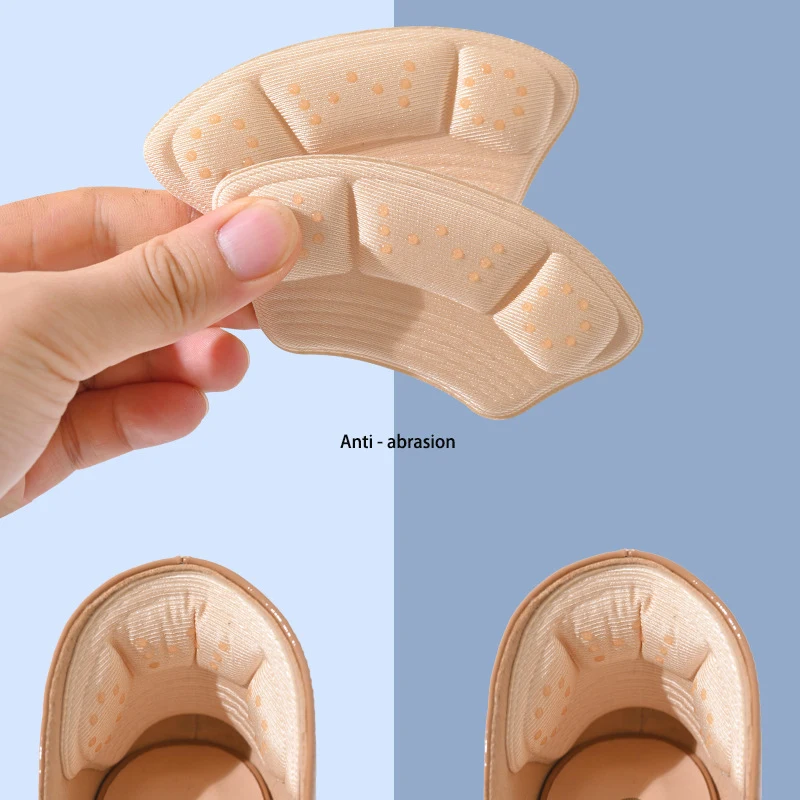 2Pair Insoles Patch Heel Pads Sneaker Shrinking Size Insole Anti-wear Feet Shoe Pads Adjust Size High Heel Cushion Insert Insole