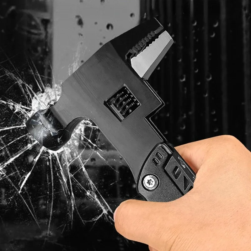 

Multi-functional Outdoor Claw Hammer Vehicle Safety Folding Broken Window Escape Hammer Camping Belt Cutter Hand Tool