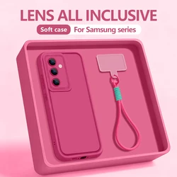 Durable Soft TPU Lanyard Phone Case with Enhanced Protection for Galaxy S23+ (Hot Pink)