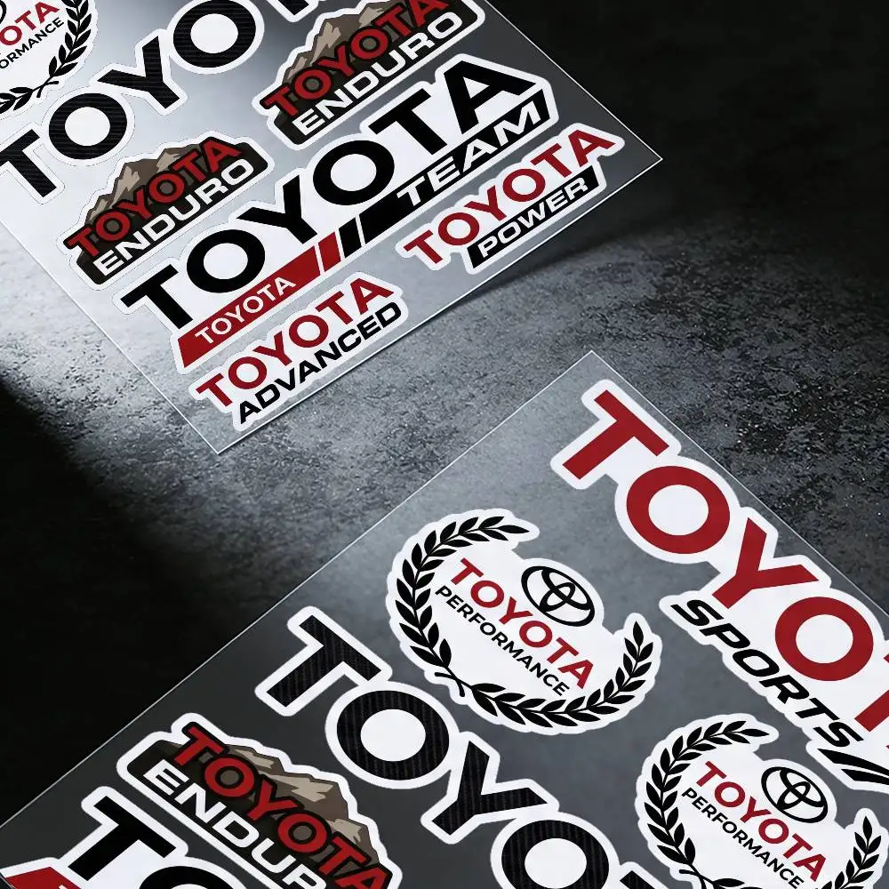 TOYOTA TRO GR 패션 범용 스크래치 방지 반사 방수 스티커 자동차 오토바이 헬멧 머그 냉장고용