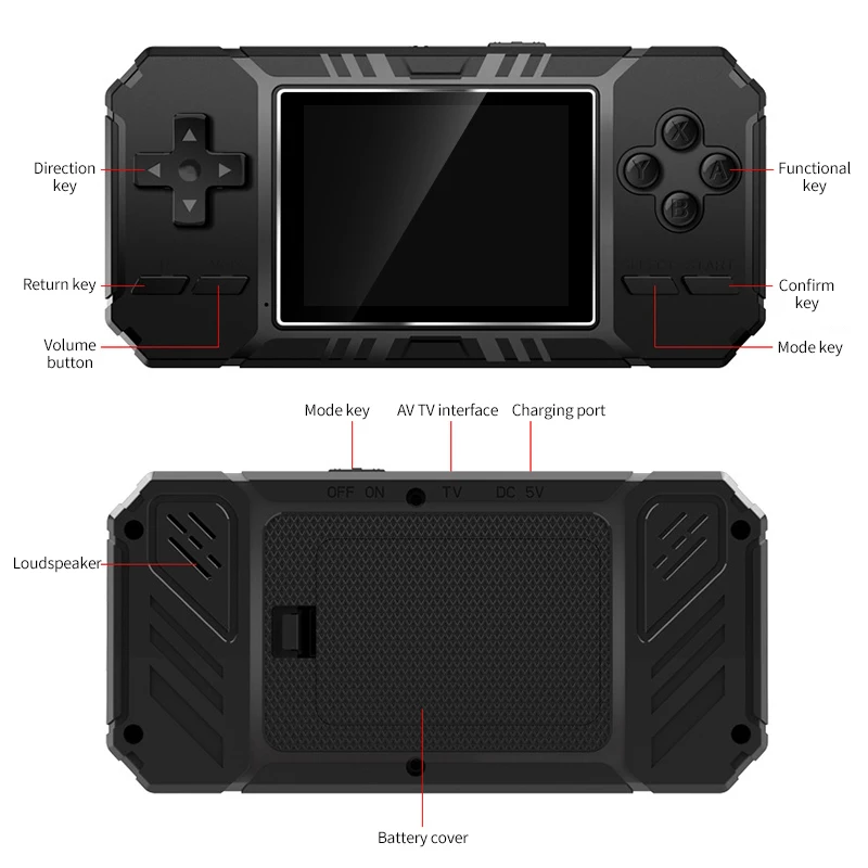Retro Handheld Game Player 3.0 Inch Color HD LCD Screen 8 Bit Mini Portable Video Console AV Out Build-in 520 Games Kids Gift