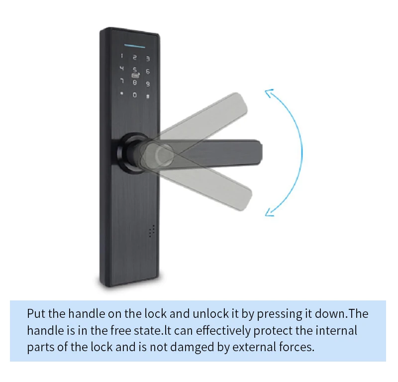 Tuya Electric Intelligent Lock App/Biometric Fingerprint/RFID Card/Temporary Pas