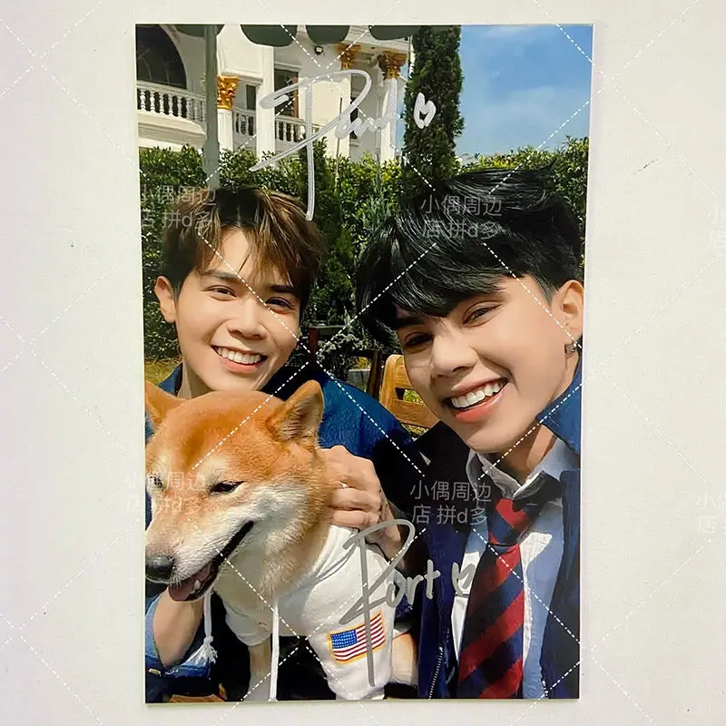 태국 bl 스타 Fortpeat 사인 사진, 비 인쇄, 친구를 위한 생일 선물, 6 인치