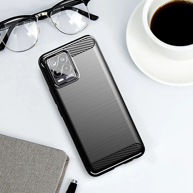 Shockproof Carbon Fiber Soft Silicone Phone Case Cover