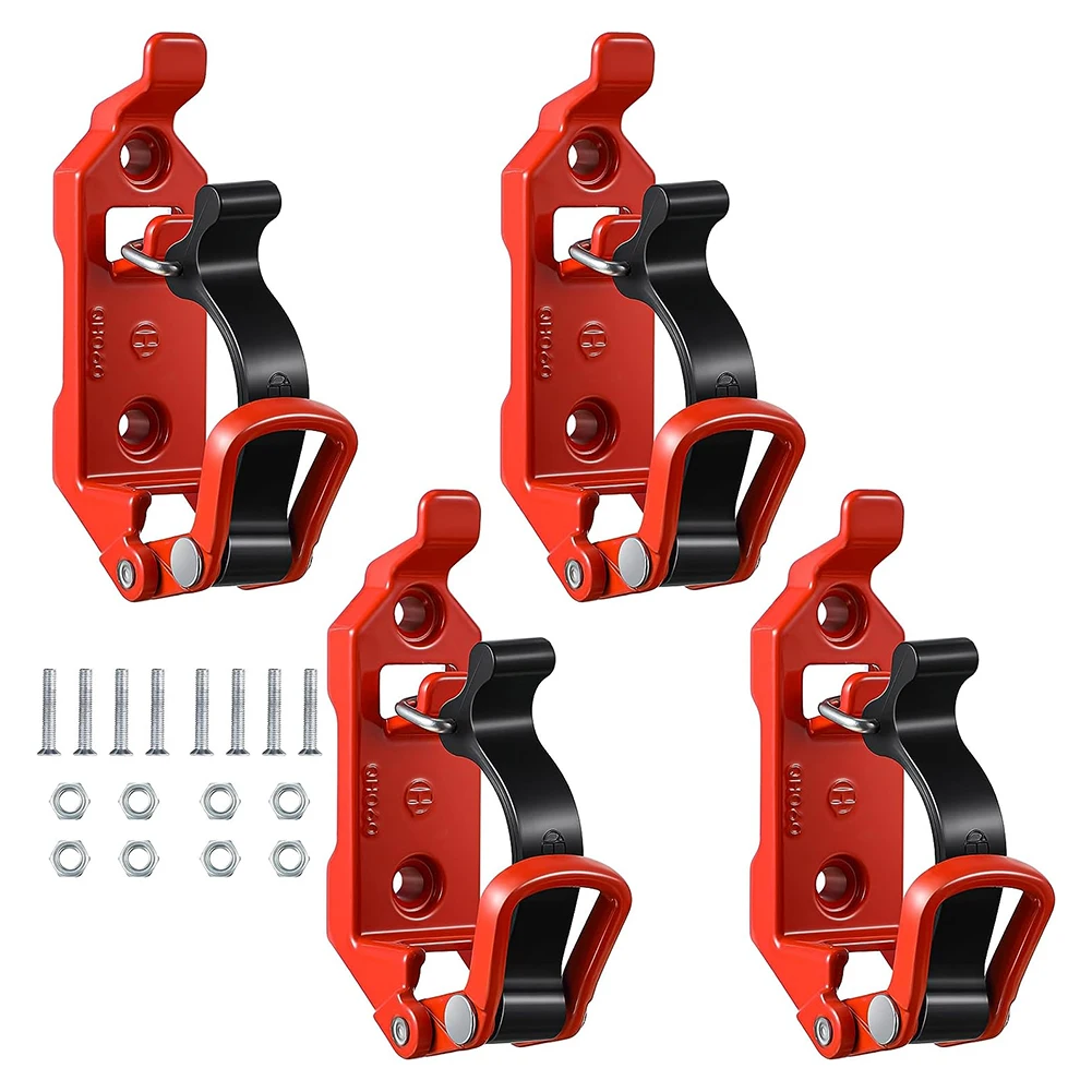 Car Exterior Parts Car Roof Rack Strap Tool Mounting Bracket U Bolts Clamps 4 Pcs Shovel Holder Clamp Quick Release Metal Rubber Clamps Multipurpose Wall Mounting Brackets Car Accessories for Roof Rack