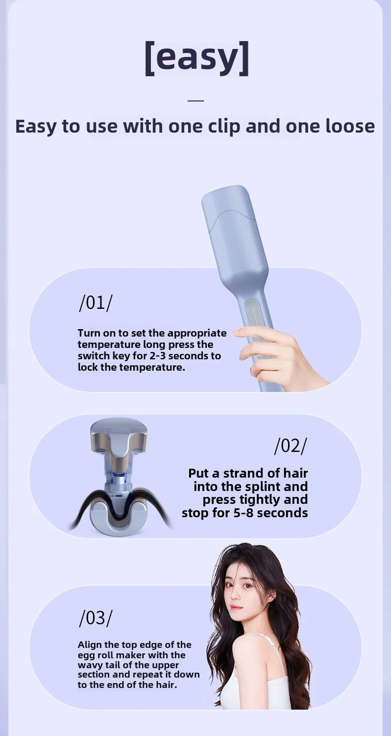 Omelet head roll iron 28mm water ripple cake wool large roll artefact cleat heater adjustable easy to set long lasting