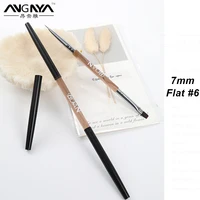 Double Head Nail Brush Crystal Handle 7mm Liner Brush For Nails UV Gel Brushes Flat Drawing Painting Pen Gel Polish For Manicure 1