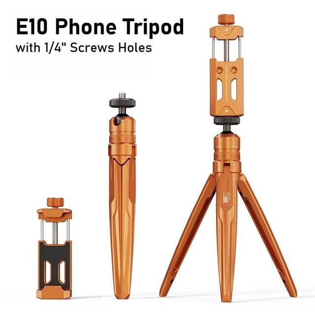 E10 Phone Mini Tripod Aluminium Smartphone Stand with