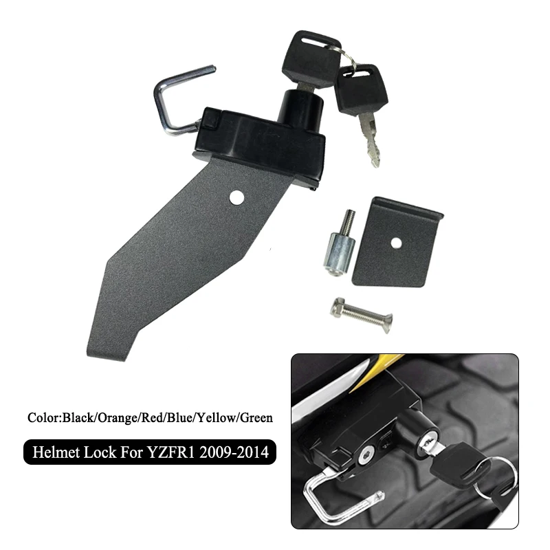 

Motorcycle Helmet Lock Mount Hook Side Anti-theft Security Fit For Yamaha R1 YZF-R1 YZFR1 YZF R1 2009 2010 2011 2012 2013 2014
