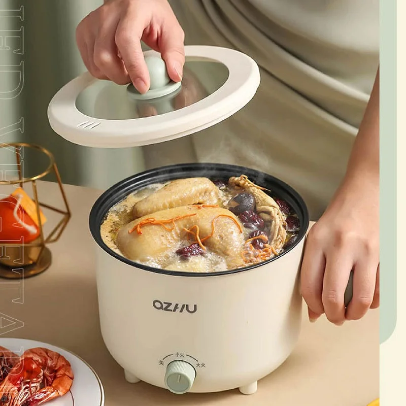 Multi-Functional Electric Cooker Cooking All-in-One Pot Electric Steamer  Small Cooking Noodle Pot Non-Sticky Liner Steamer Pot - AliExpress