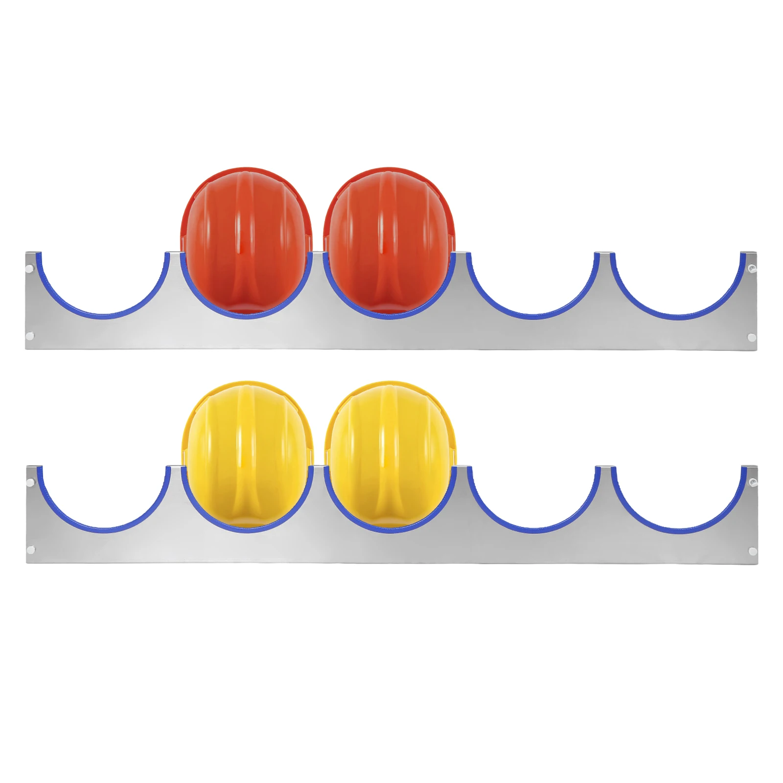 Heavy Duty Stainless Steel Helmet Hanging Rack with Rubber Strip Stainless Steel Hard Hats Rack for Workshop Office Living Room