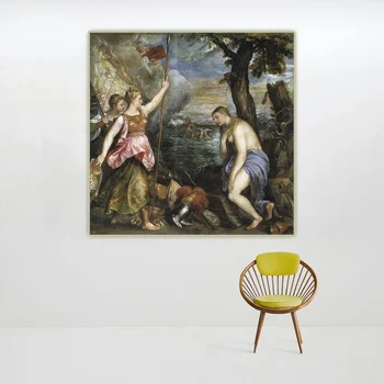 Citon Tiziano Vecellio《Religione salvato dalla Spagna》Dipinto ad olio su tela Opere d'arte Poster Immagine Decorazione da parete Decorazione d'interni per la casa 1