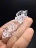 Natural Clear Crystal Quartz Rock Stone Carved Vajra Dorje Phurpa Dagger Pendant 6