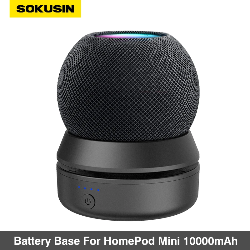 BoLuo Base In Silicone Antiscivolo Per HomePod Mini / HomePod - Supporto Da Tavolo Tondo Nero
