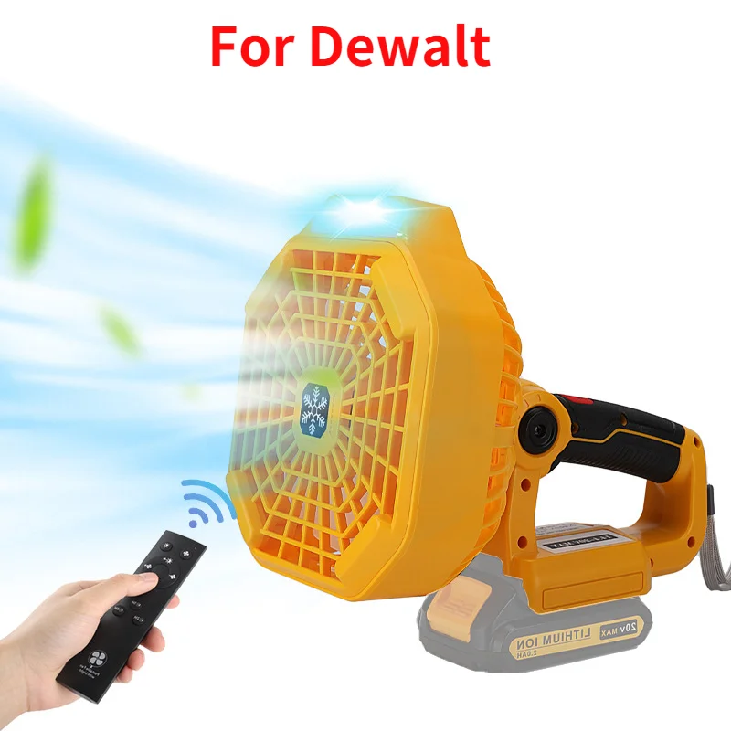 

Portable Cordless Fan with LED Lantern for Makita/Bosch/Dewalt/Milwaukee/Black&Decker/Craftsman 18V Lithium Battery