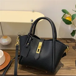 Elegant Women's Tote Bag with Scarf - Premium Quality Handbag (Black)
