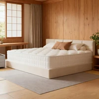 Пружинный матрас AUTHMIC с карманными пружинами, 7 зон, эргономичная поддержка, средней жесткости, толщиной 22 см, с приталенным простынем для дома, спальни, комфорта сна — изображение 6