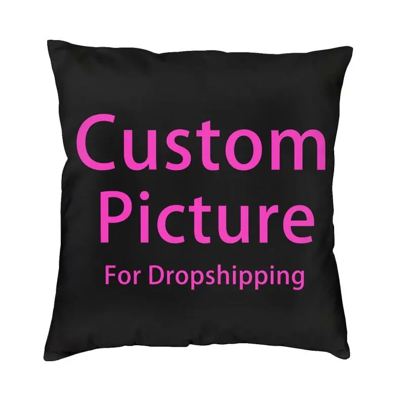 

Custom Photo Logo Pillow Case 40x40cm Living Room Decoration Nordic Customized DIY Print Cushions for Sofa Square Pillowcase