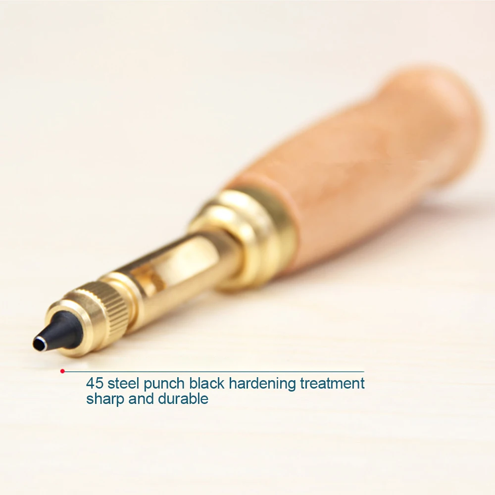 Automatic Belts Punch Replaceable Mute Rotary Punching Punchers Hole Punch Screw Drill Tip Die Leather Watch Craft Tool