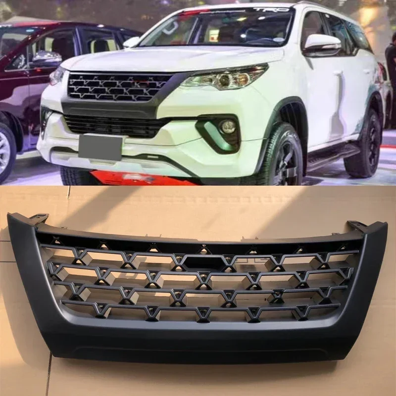 

Передняя решетка из АБС-пластика для Toyota Fortuner 2016 2017 2018-2019 2020, автомобильные аксессуары, маска-бампер, сетчатые решетки для гоночных автомобилей