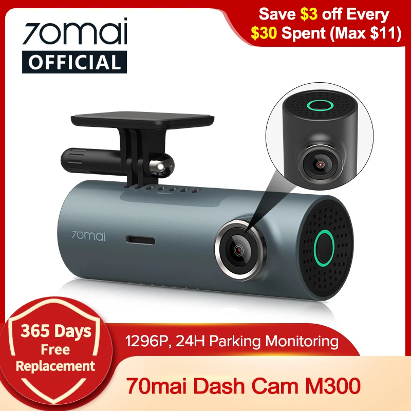 70mai Dash Cam M300 Car DVR 140° FOV 1296P Night Vision Dash Camera  Recorder 24H Parking Monitor WIFI & App Control - AliExpress