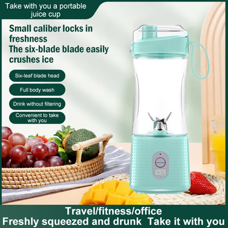 

Top Deals 380ML Portable Blender For Smoothies Juices And Shakes 4000Mah Mini Blender For Home&Travel