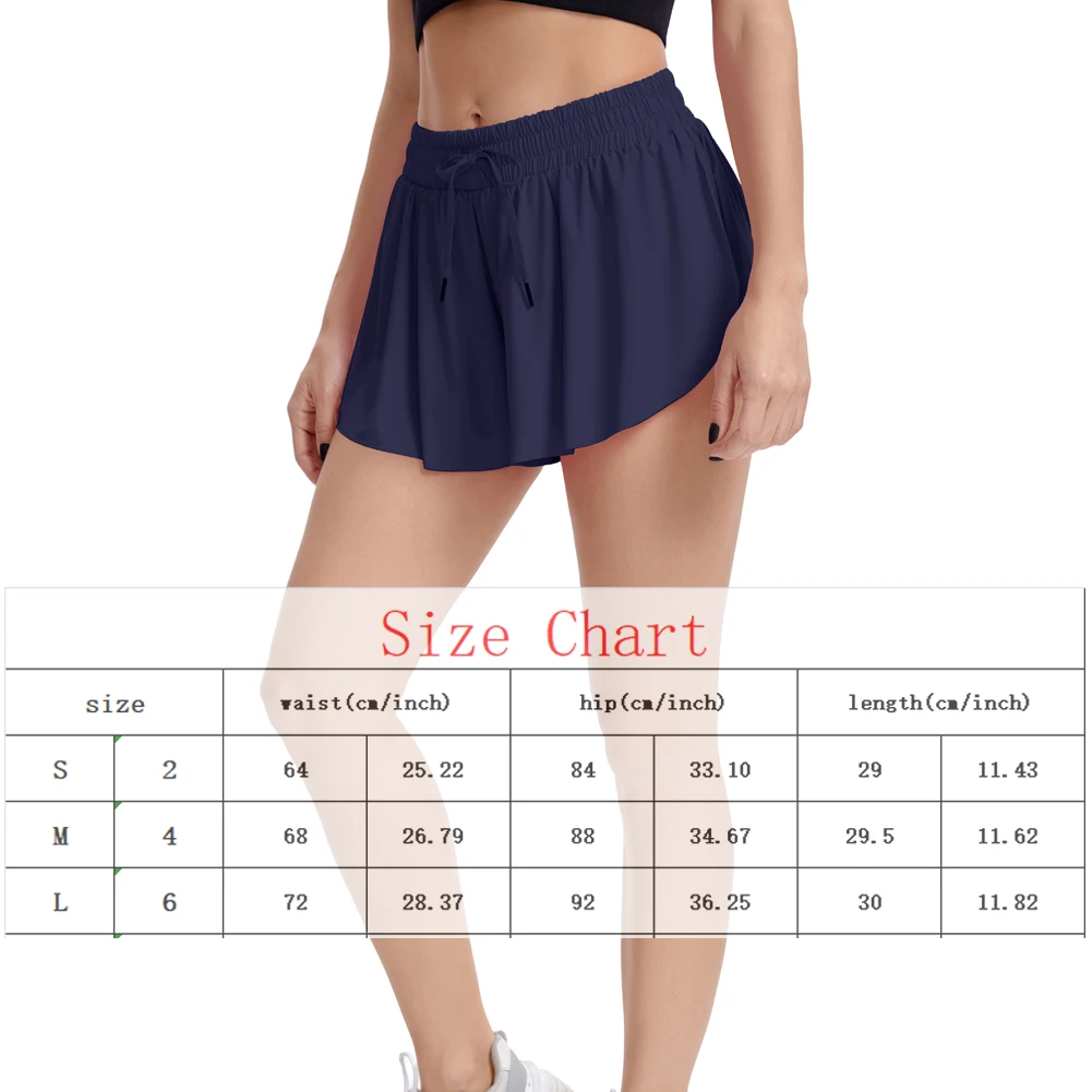 Women's 2 in 1 Flowy Shorts Athletic Casual Butterfly Running Shorts High  Waisted Gym Summer Skirts Sexy Triangle Lining Shorts