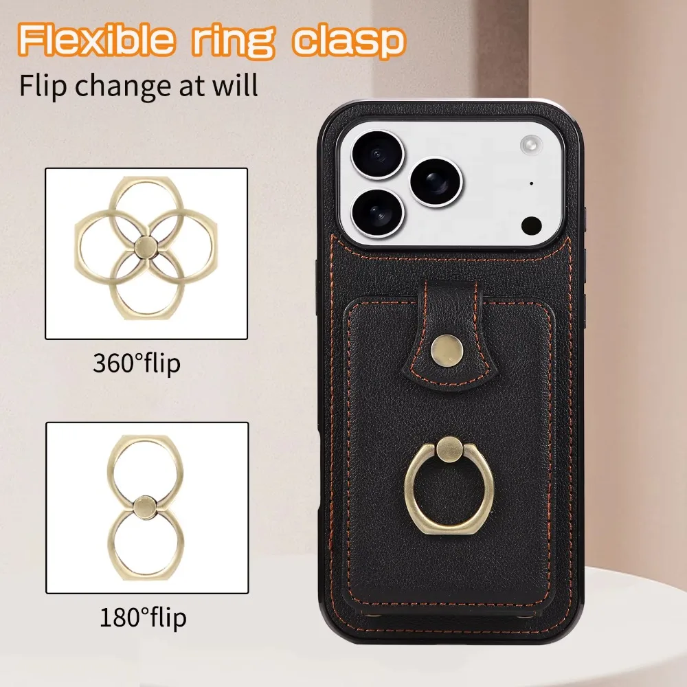 Compact RFID Blocking Crossbody Wallet and Card Holder with Phone Case Functionality