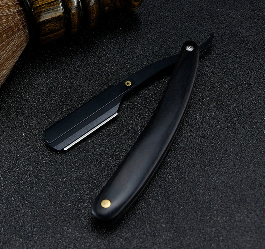 Men Professional Manual Shaver Straight Edge Stainless Steel Barber Razor Folding Shaving Shave Beard Cutter with Blade 4