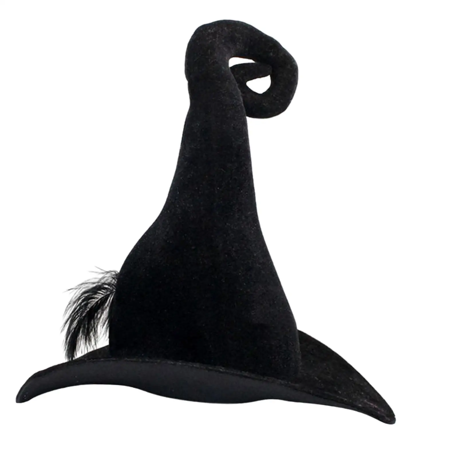 Halloween Witch Hats Character Adult Witches Wide Brim Velvet for Carnivals