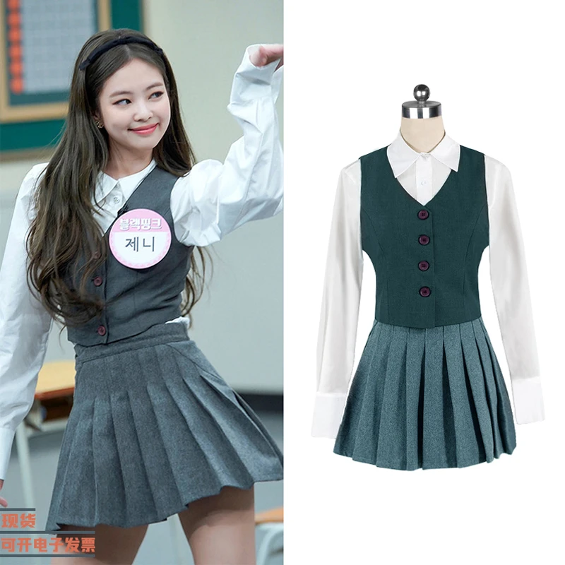 JK Kpop traje de escenario de cantante Idol para mujer, Falda plisada, ropa  de actuación de concierto de Jazz, traje de estilo científico, JL5180| | -  AliExpress