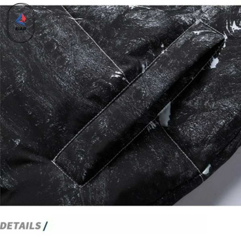 EIAO Winter Snow Peak White Duck Down Jacket Men 2026 Fashion Casual Camo Stand Collar Warm Down Jacket Leisure Windproof Parka