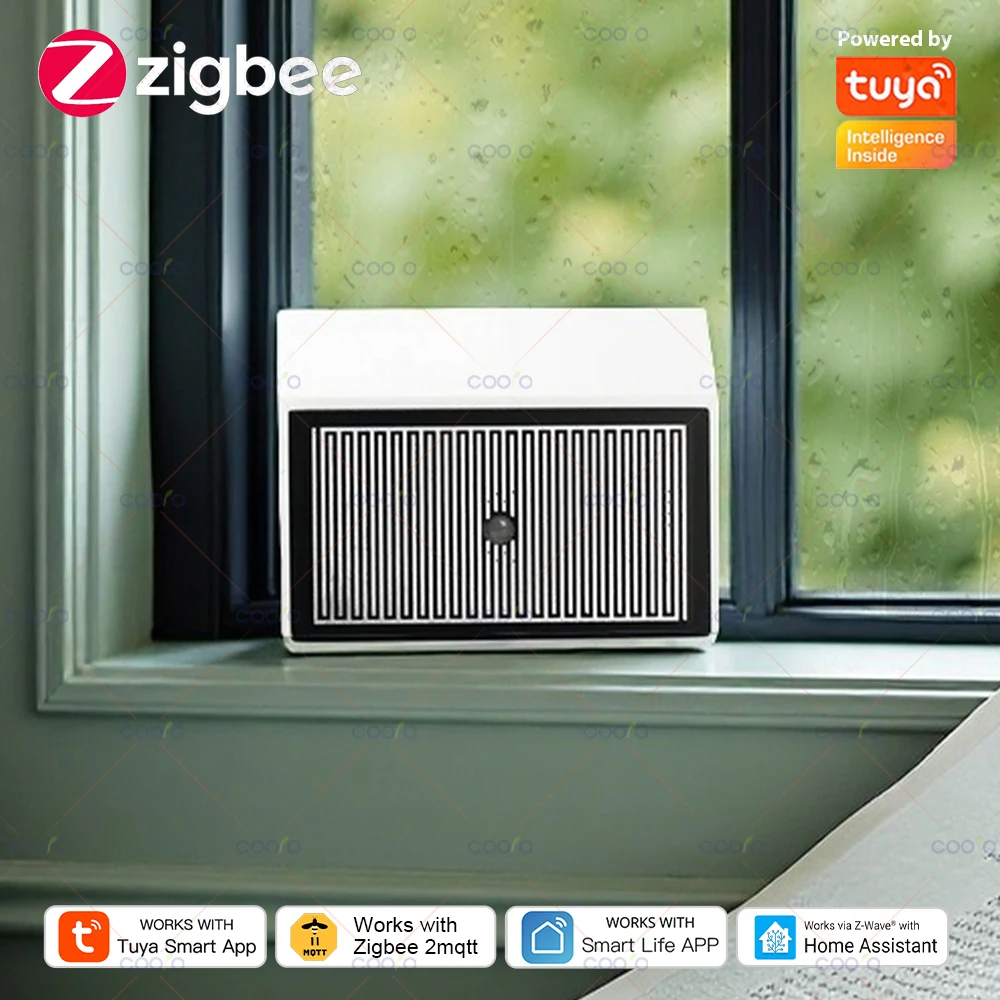 Capteur de détection de gouttes de pluie Tuya Zigbee, avec détecteur de lumière, étanche IPX4, pour l'automatisation extérieure, Support Z2M