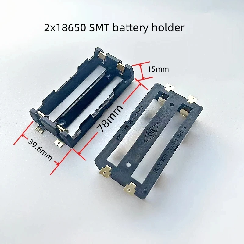 18650 SMT 배터리 상자 난연성 및 고온 방지 SMD 배터리 홀더는 직렬 및 병렬로 연결 가능