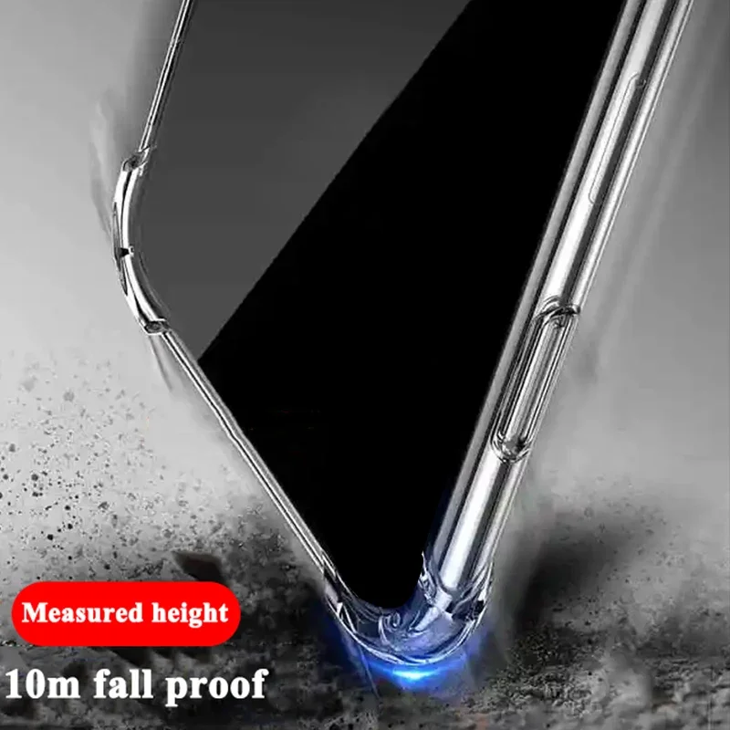 Durable Clear Shockproof Phone Case with Anti-Drop Lens Protection | Transparent Airbag Design | Fits 6.67 Devices