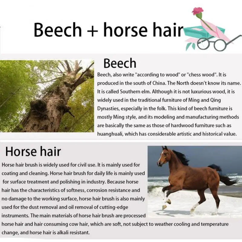 Horsehair Shoe Brush Waxing Black Brown Suede Paint Shoe Cream Polish Boots Leather Finish Effect Shoe Care Useful Products 4