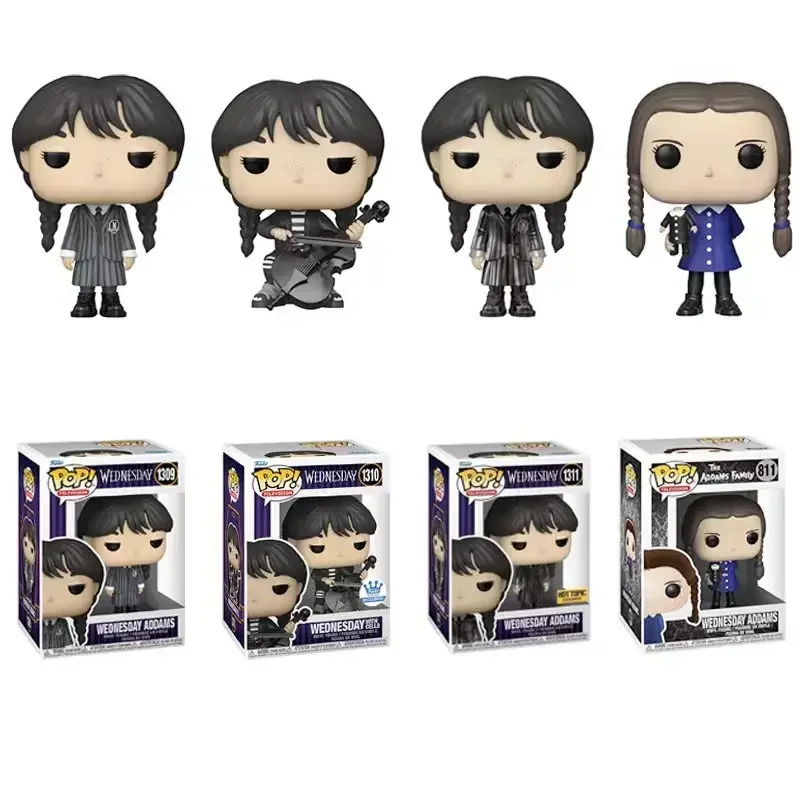 Funko Pop WEDNESDAY ADDAMS con CELLO 1310# 1309# 811# 1311# LURCH la familia ADDAMS 815# Figuras de vinilo Colección Modelo Juguetes