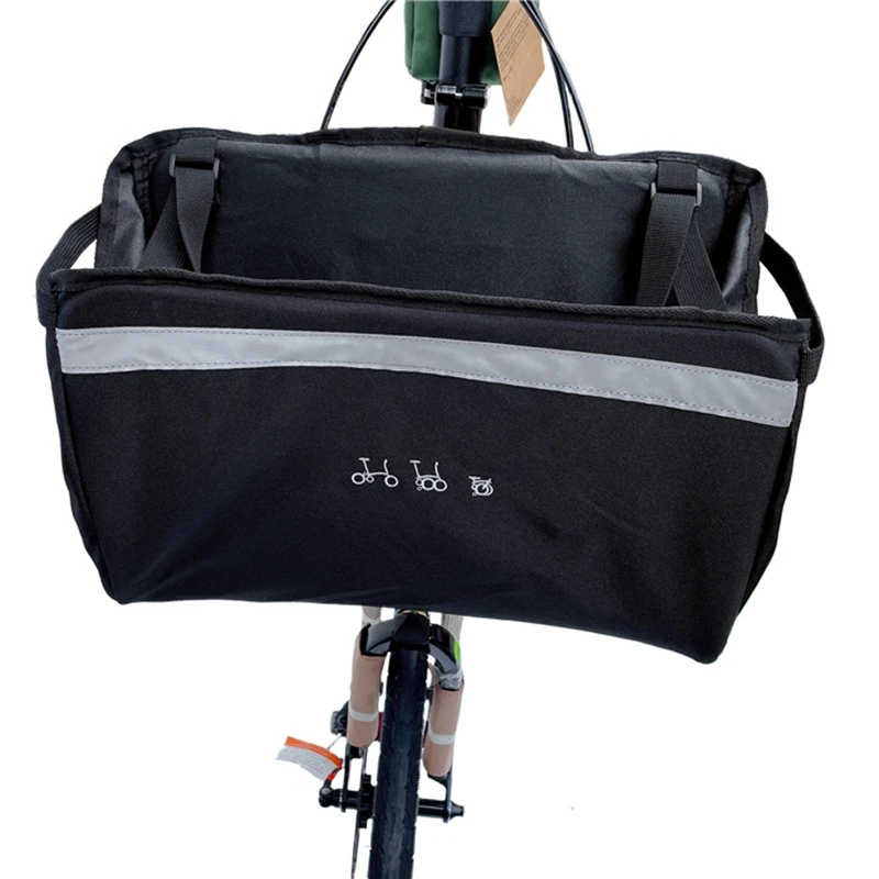 

For Brompton/Birdy Folding Bike Front Bag Basket Bag Bicycle Head Vegetable Basket Bicycle Accessories