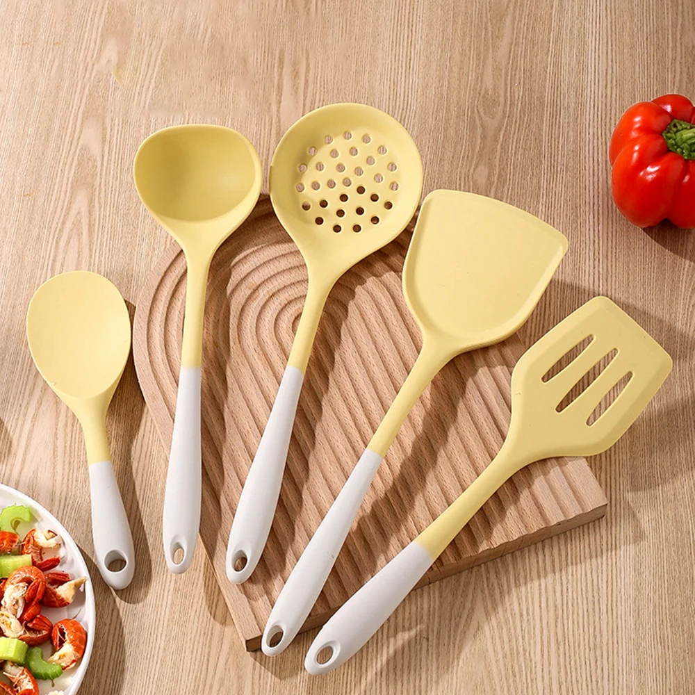 1PC/Set Silicone 5-piece set of Dual Color Kitchenware Heat-resistant Kitchenware Set