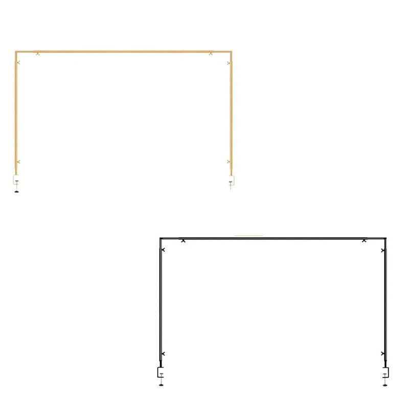 A59Z-Over The Table Rod Stand With Clamps 46 Inch-100 Inch Length 29 Inch-55 Inch Height Table Balloon Arch Stand