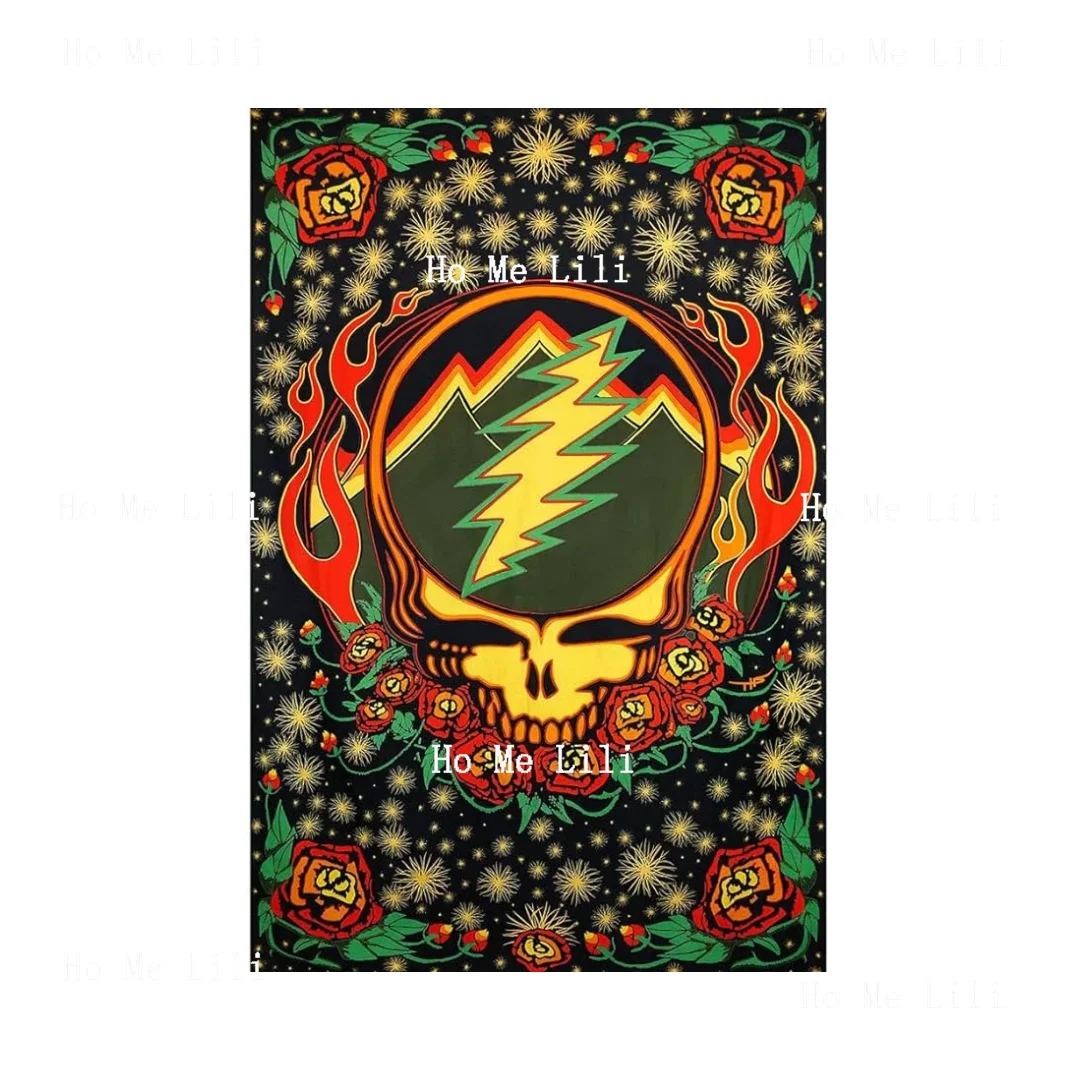 Sunshine Joy Grateful Dead Steal Your Face Scarlet Fire Metal Tin Sign Wall Art