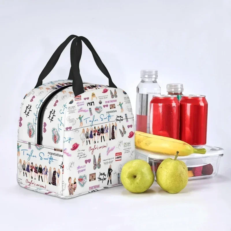 Taylor 1989 Large Capacity Lunch Box Reusable Insulated Lunch Bag Women Refrigerated Tote Bag Work Picnic Beach