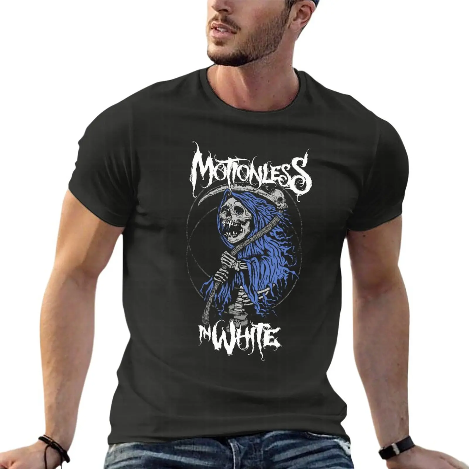 

Motionless In White Reaper Image Oversized T Shirts Harajuku Men Clothes Short Sleeve Streetwear Big Size Top Tee